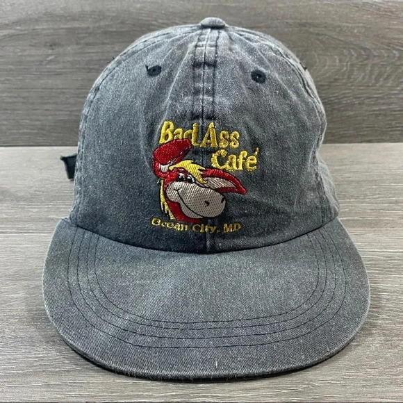 Vintage OCMD Bad Ass Cafe Beach Vacation StrapBack Dad Hat - Picture 1 of 6